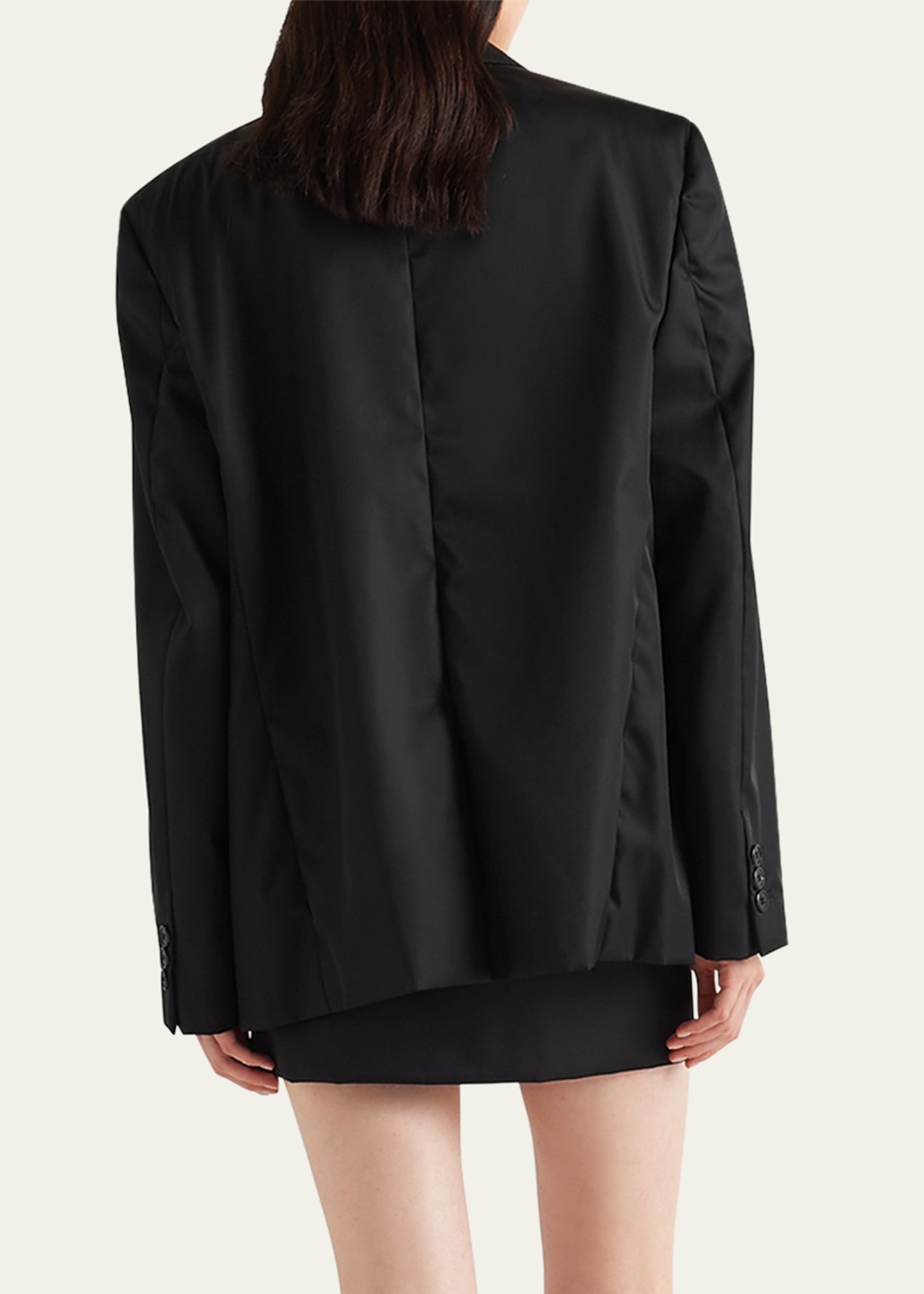 Re-Nylon Single-Breasted Jacket with Mini Pouch - 3