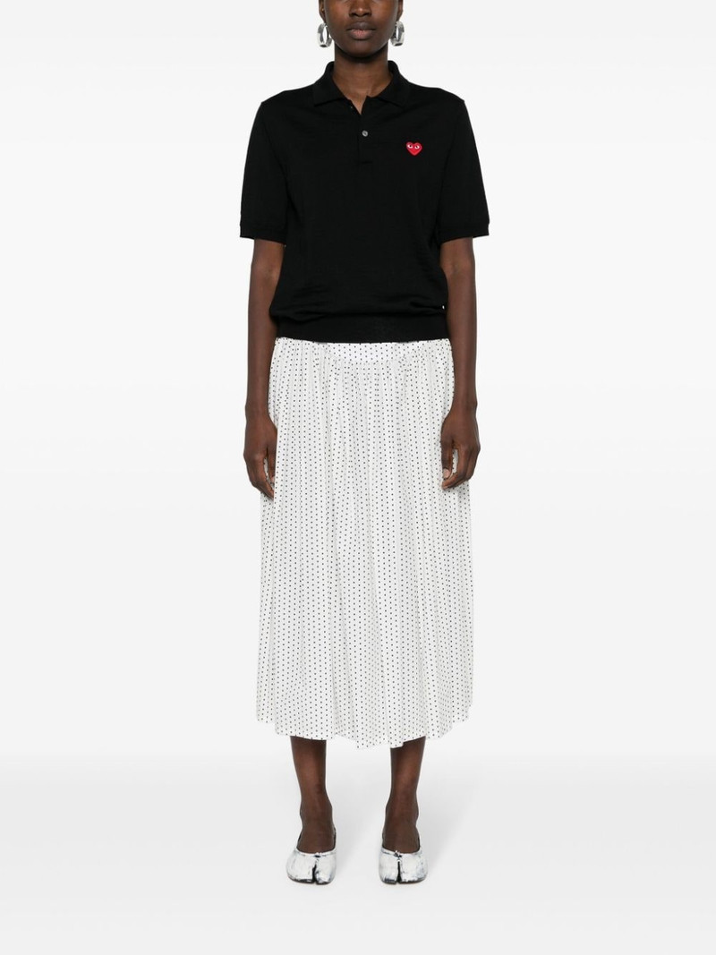 Comme des Garçons PLAY signature heart-patch polo shirt outlook