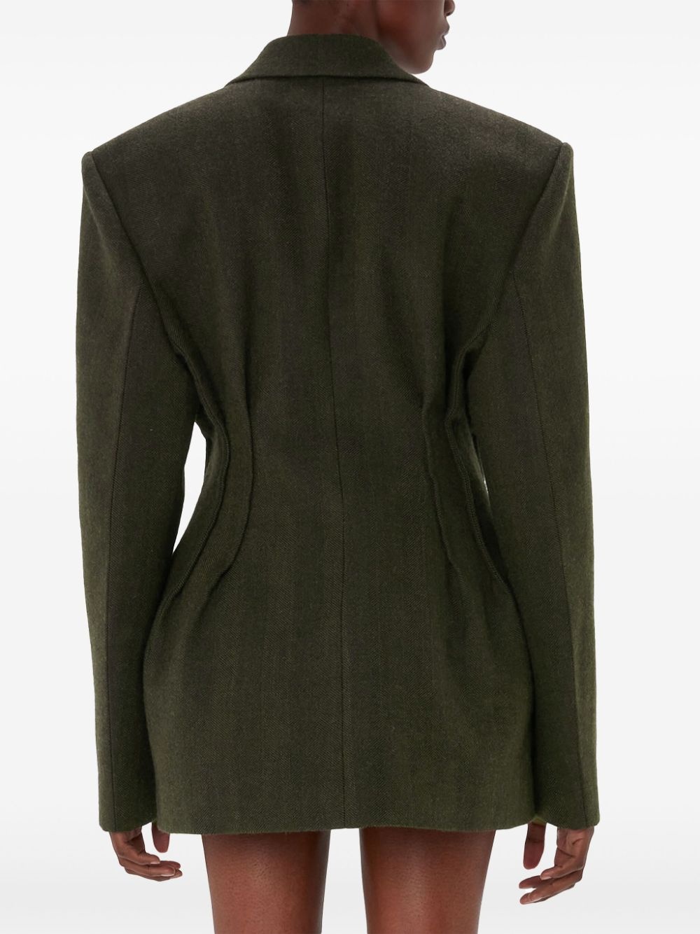 double-breasted hourglass blazer - 4