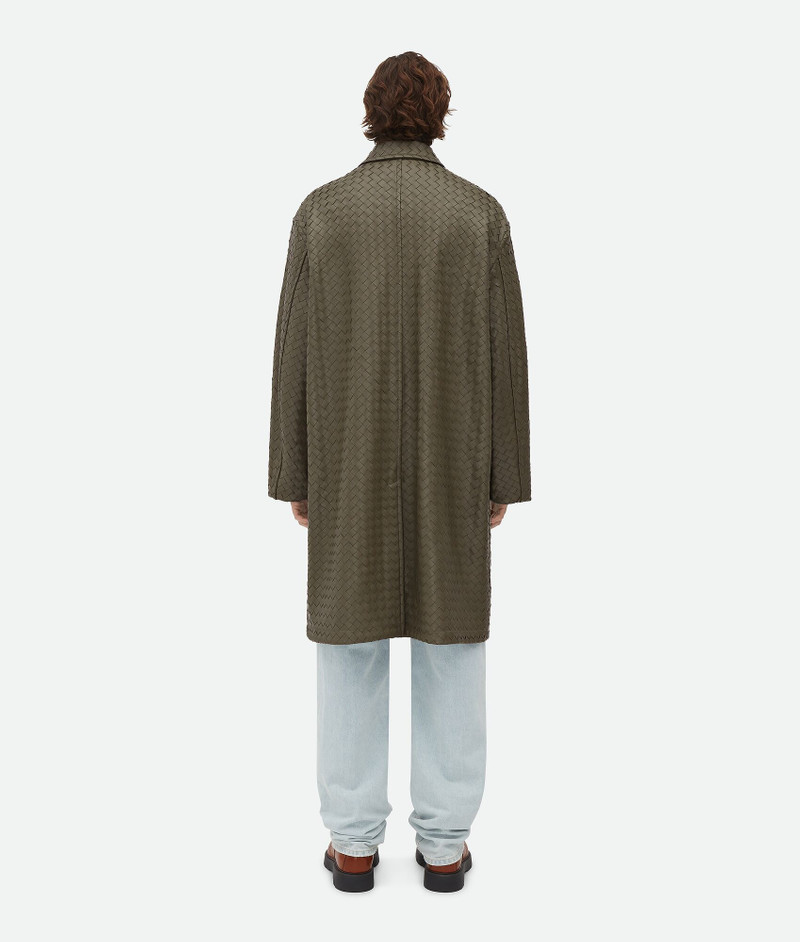 Intrecciato Leather Coat 3