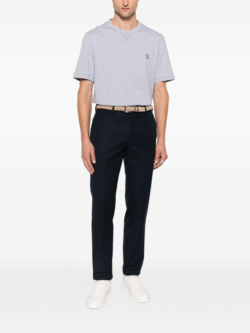 embroidered cotton T-shirt - 2