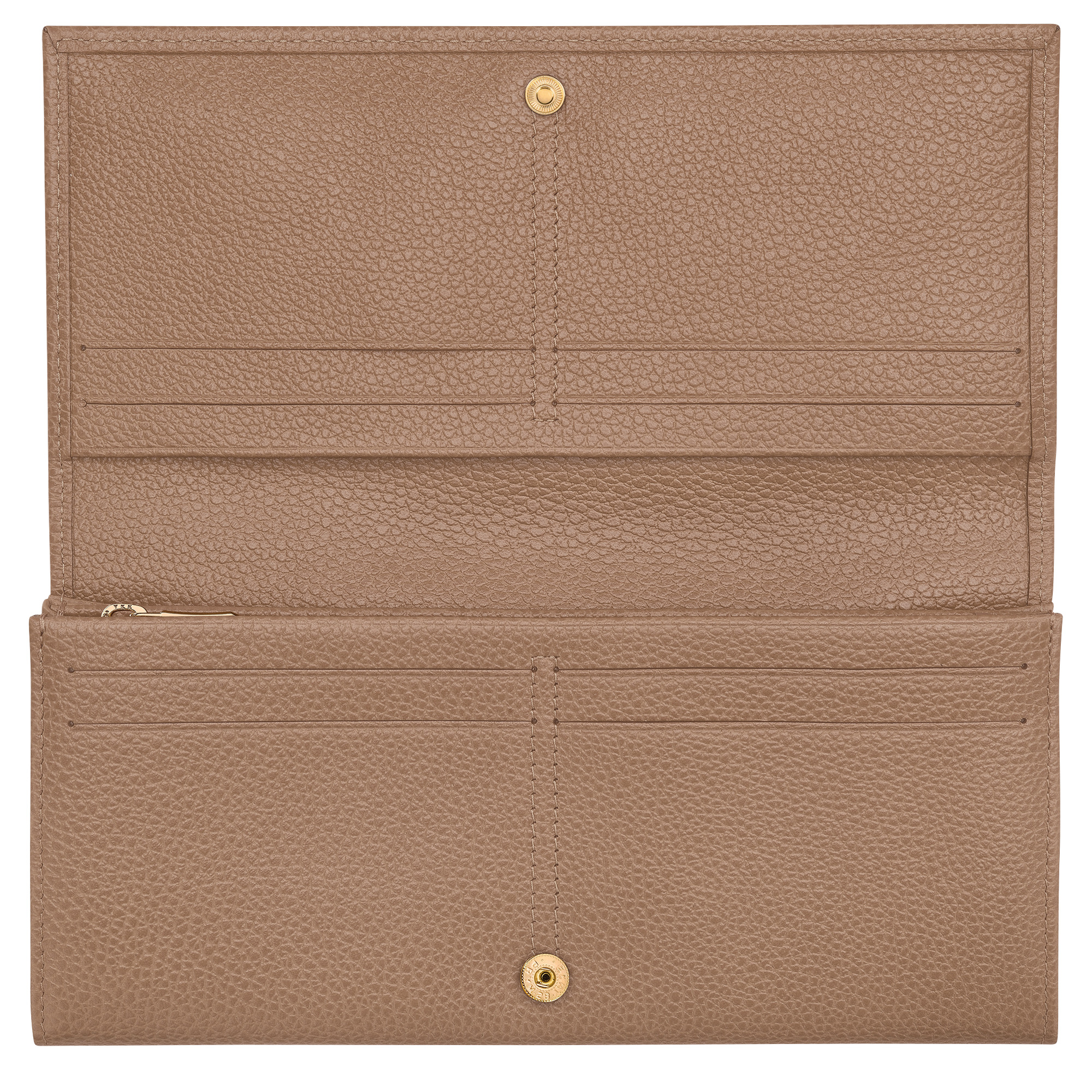 Le Foulonné Long continental wallet Biscuit - Leather - 3