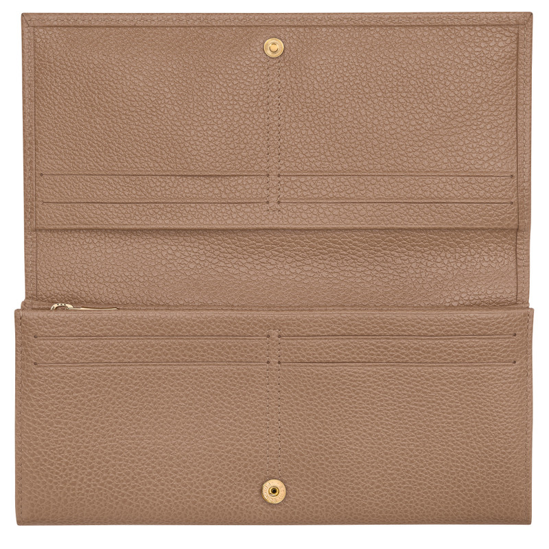 Le Foulonné Long continental wallet Biscuit - Leather 3