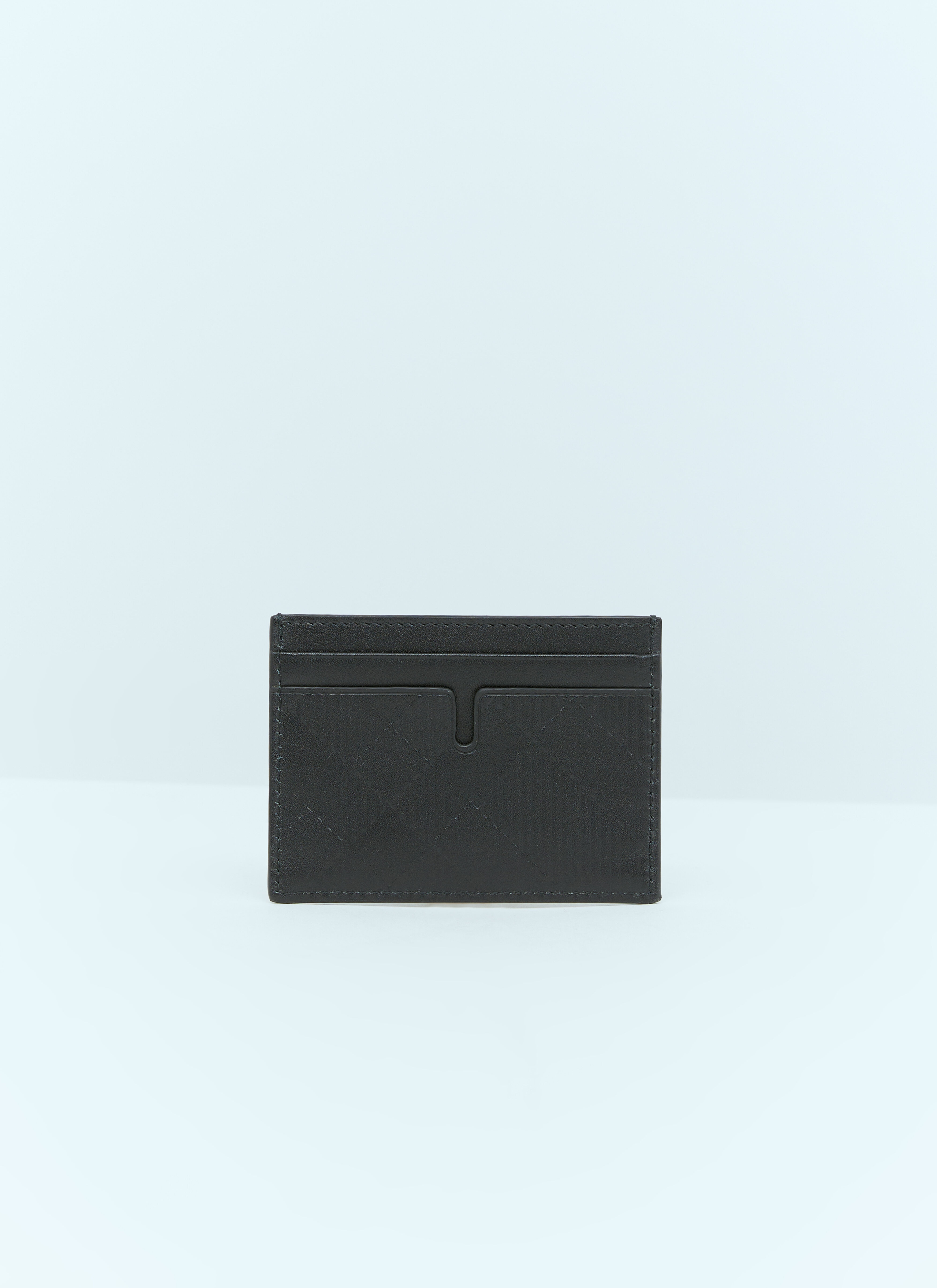 Check Leather Cardholder - 2