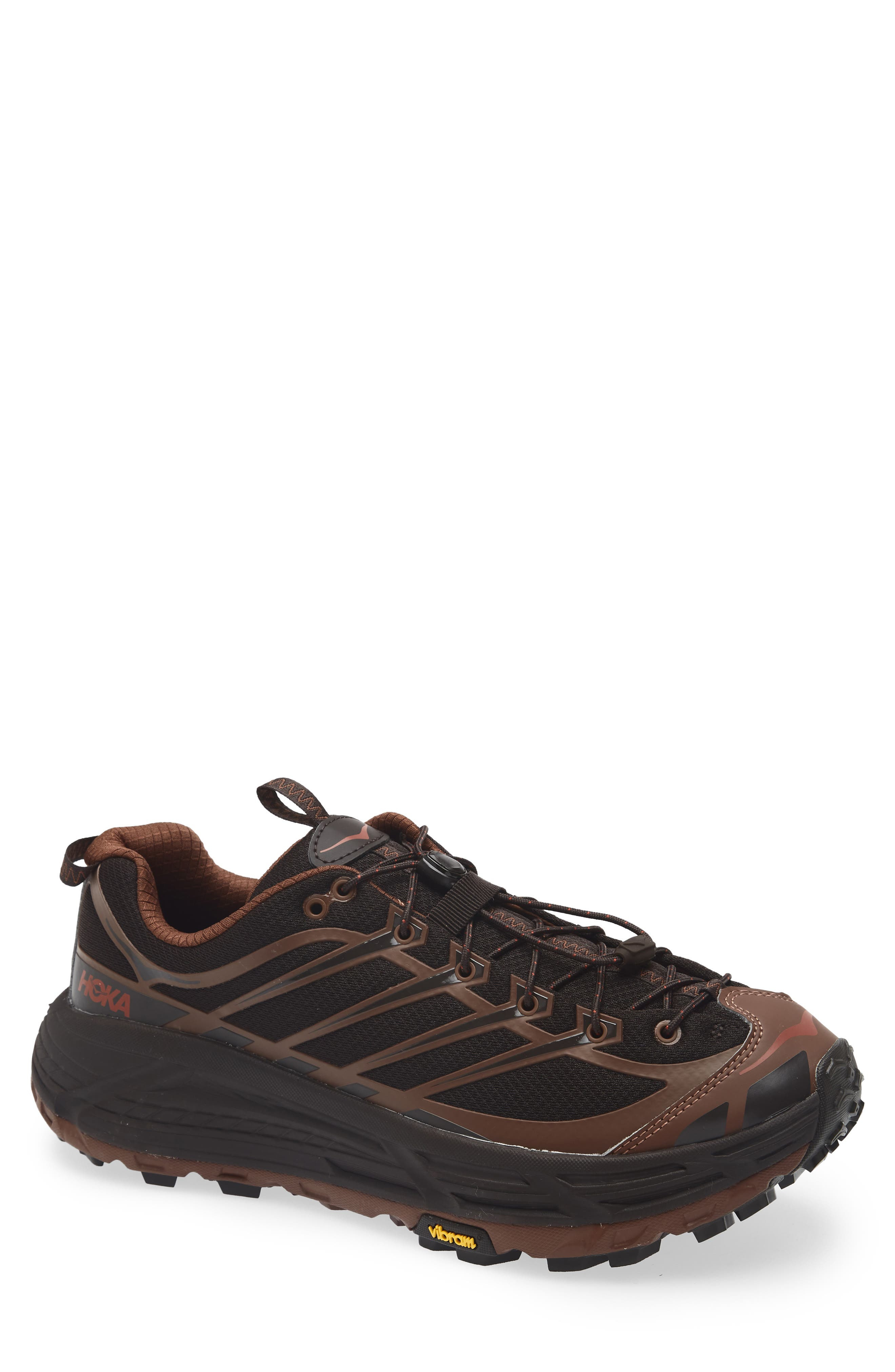 HOKA Mafate Three2 Sneaker in Cast Iron /Mineral Brown at Nordstrom - 1
