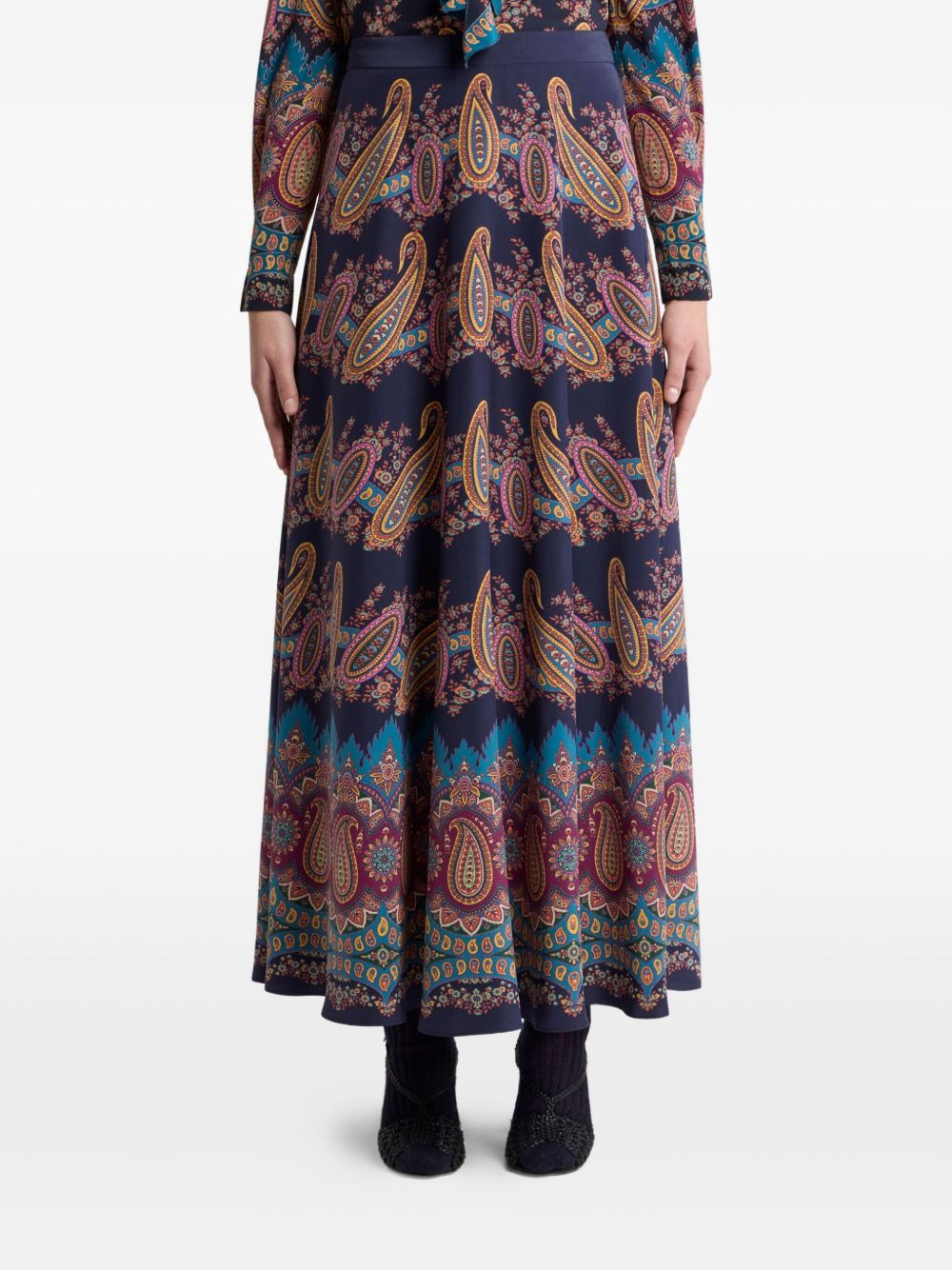 paisley-print maxi skirt - 3