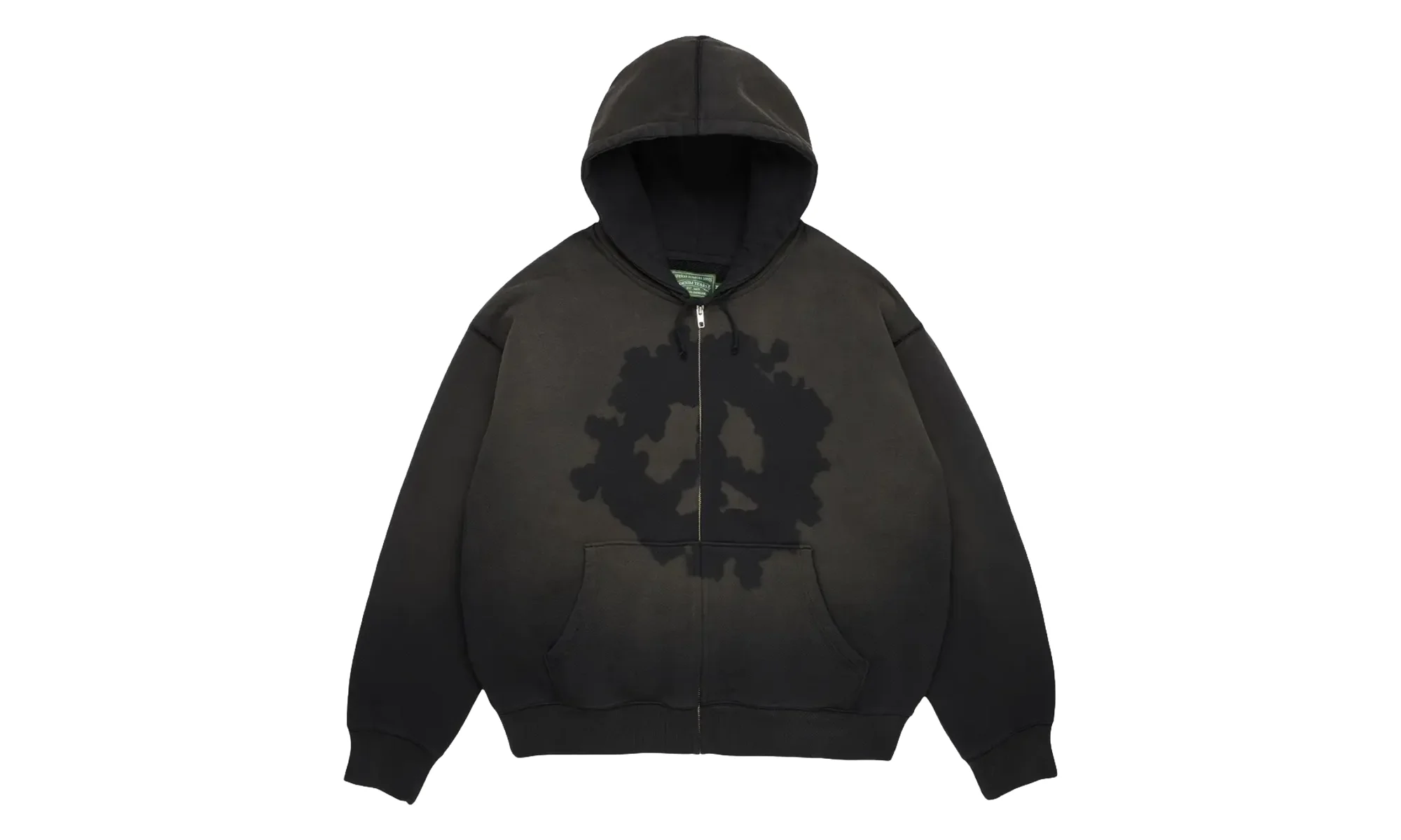 Peace Wreath Knockout Zip Hoodie "Black" DT865 - 1