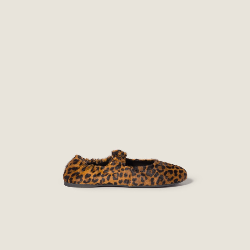Ruches printed leather ballerinas 2