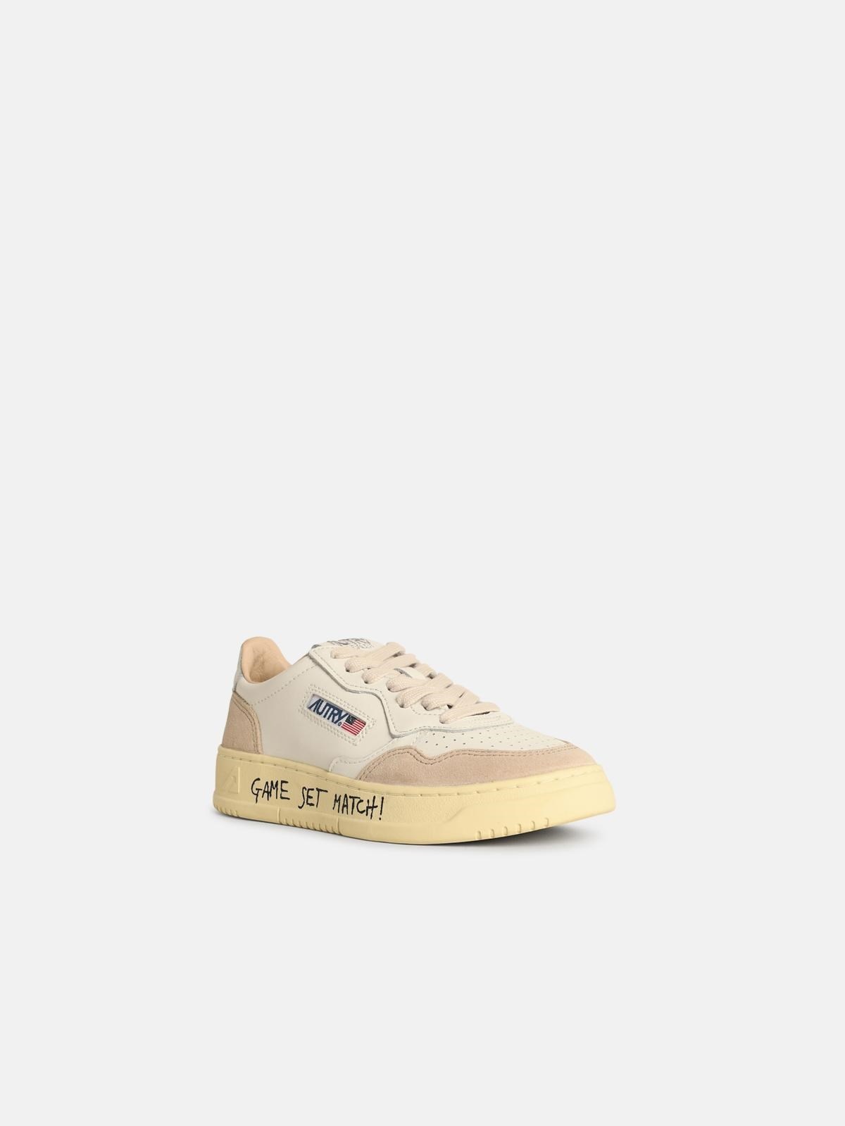 'MEDALIST LOW' WHITE LEATHER LETTERING SNEAKERS - 2
