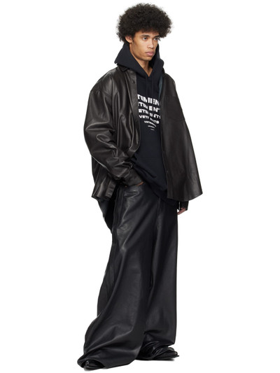 VETEMENTS Black Classic Leather Shirt outlook