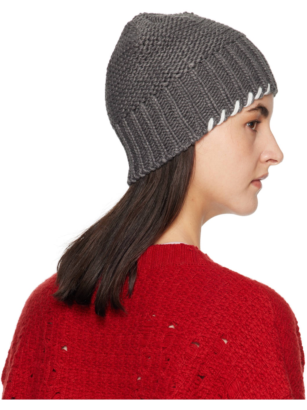 Gray Milano Wool Beanie - 3