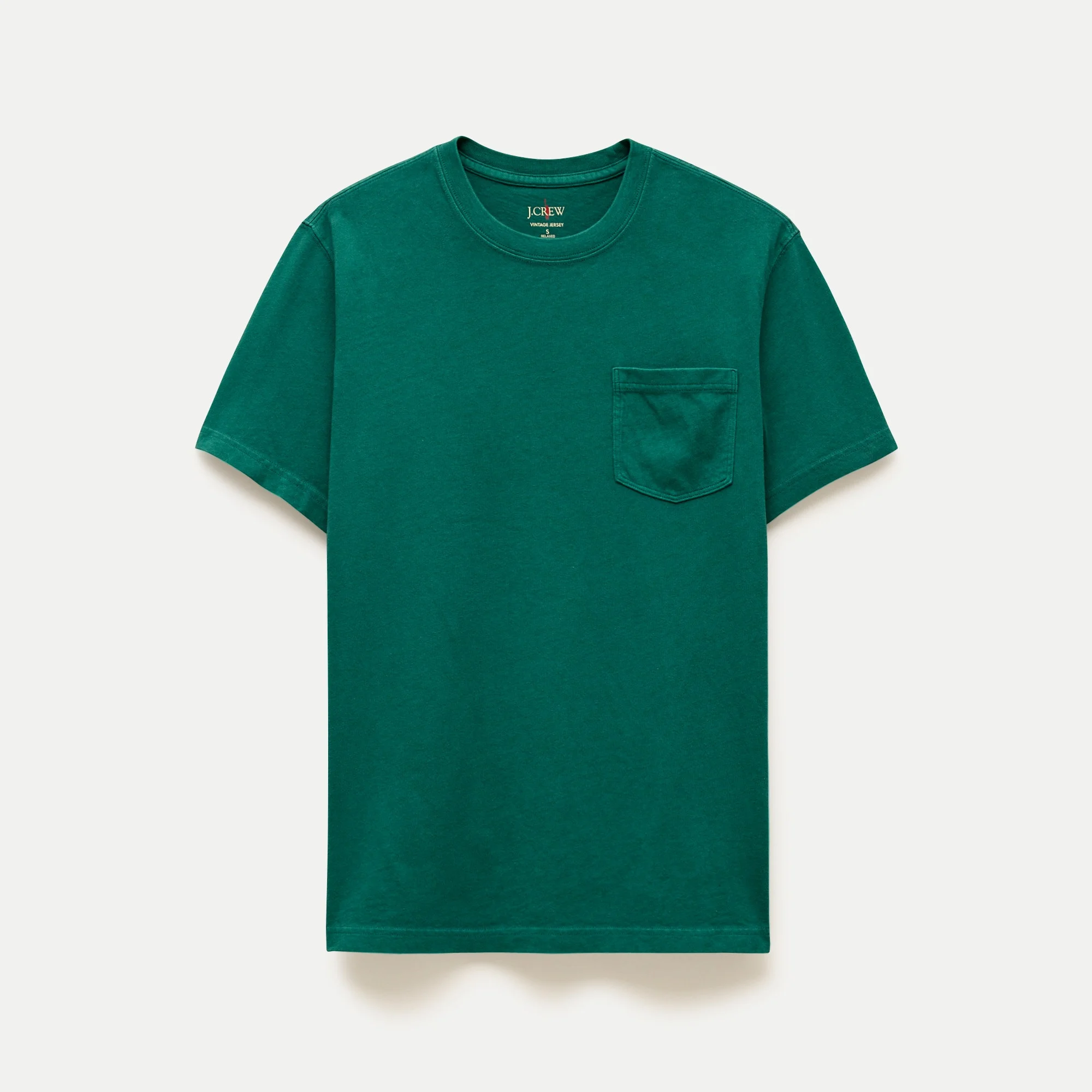 Vintage-wash cotton pocket T-shirt - 1