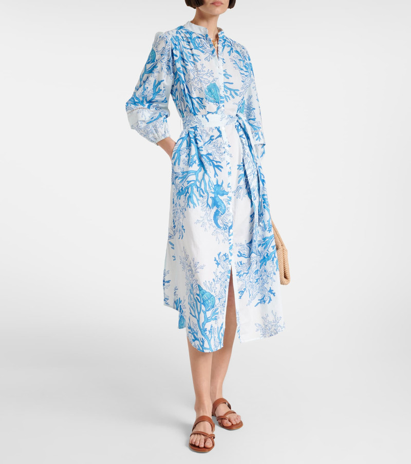 Poupette St Barth Cathy printed cotton shirt dress outlook
