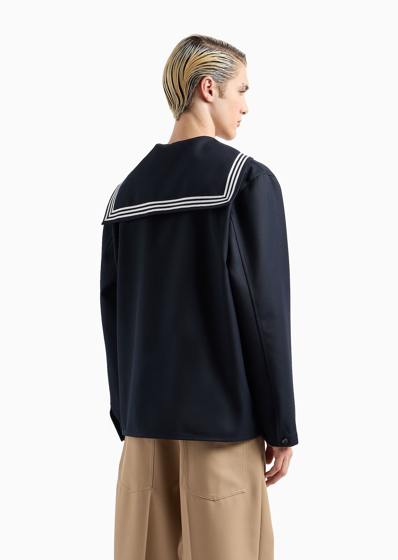 Compact heavy gabardine sailor shirt - 3