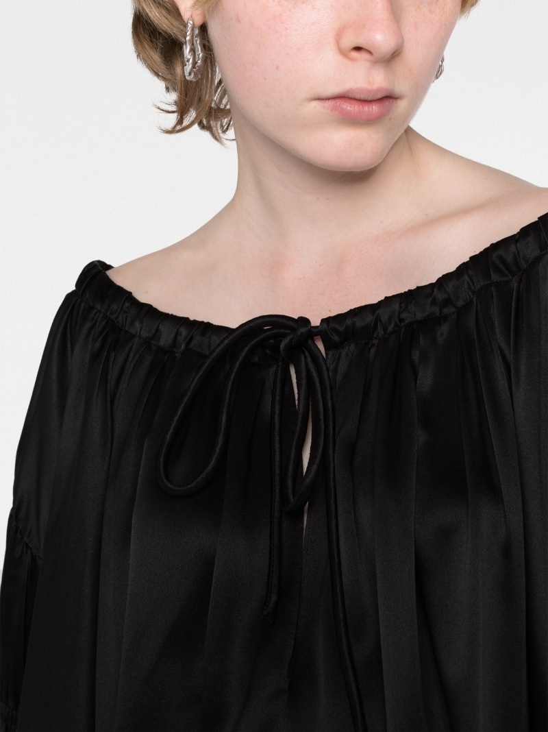 Lenny scoop-neck silk blouse - 3