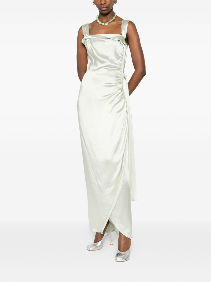 Maison Margiela satin draped maxi dress outlook