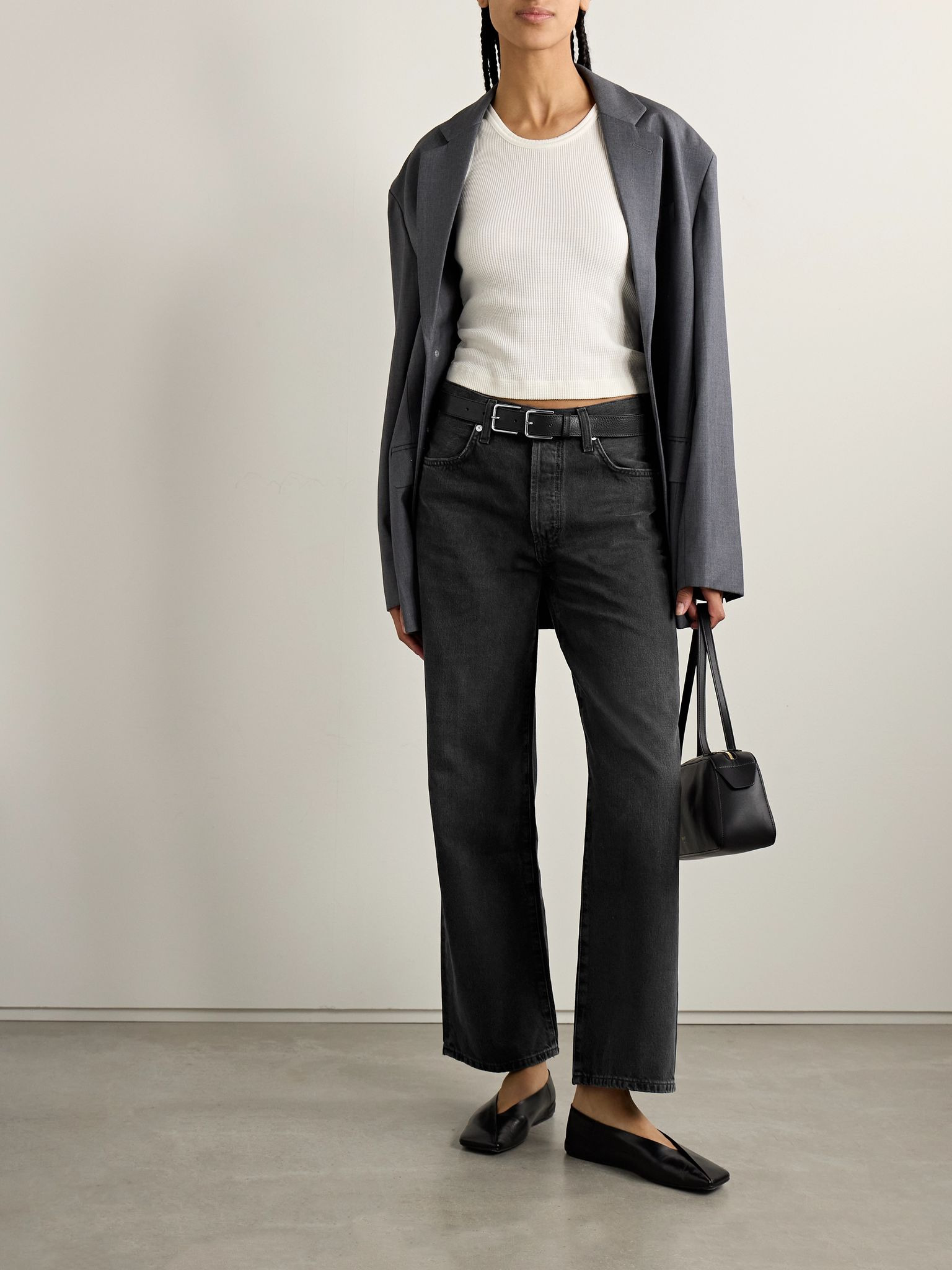 Annina high-rise wide-leg jeans - 30” Black - 2
