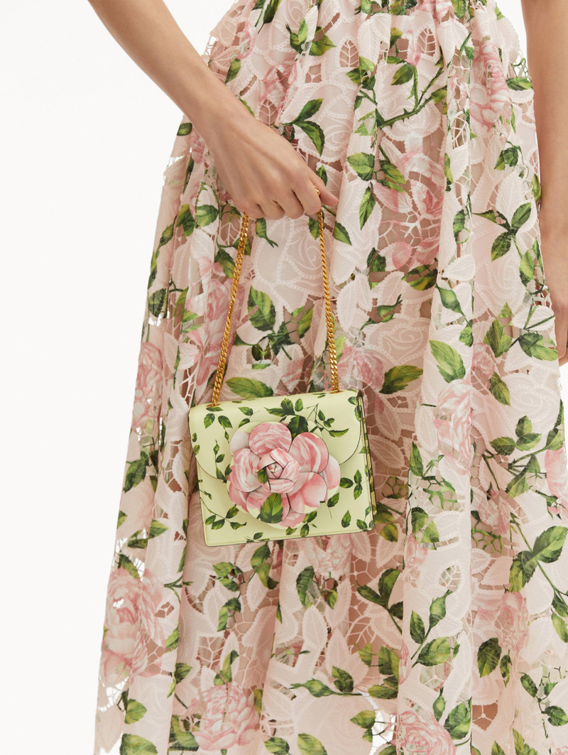 Oscar de la Renta ENGLISH ROSE PRINTED MINI TRO BAG outlook