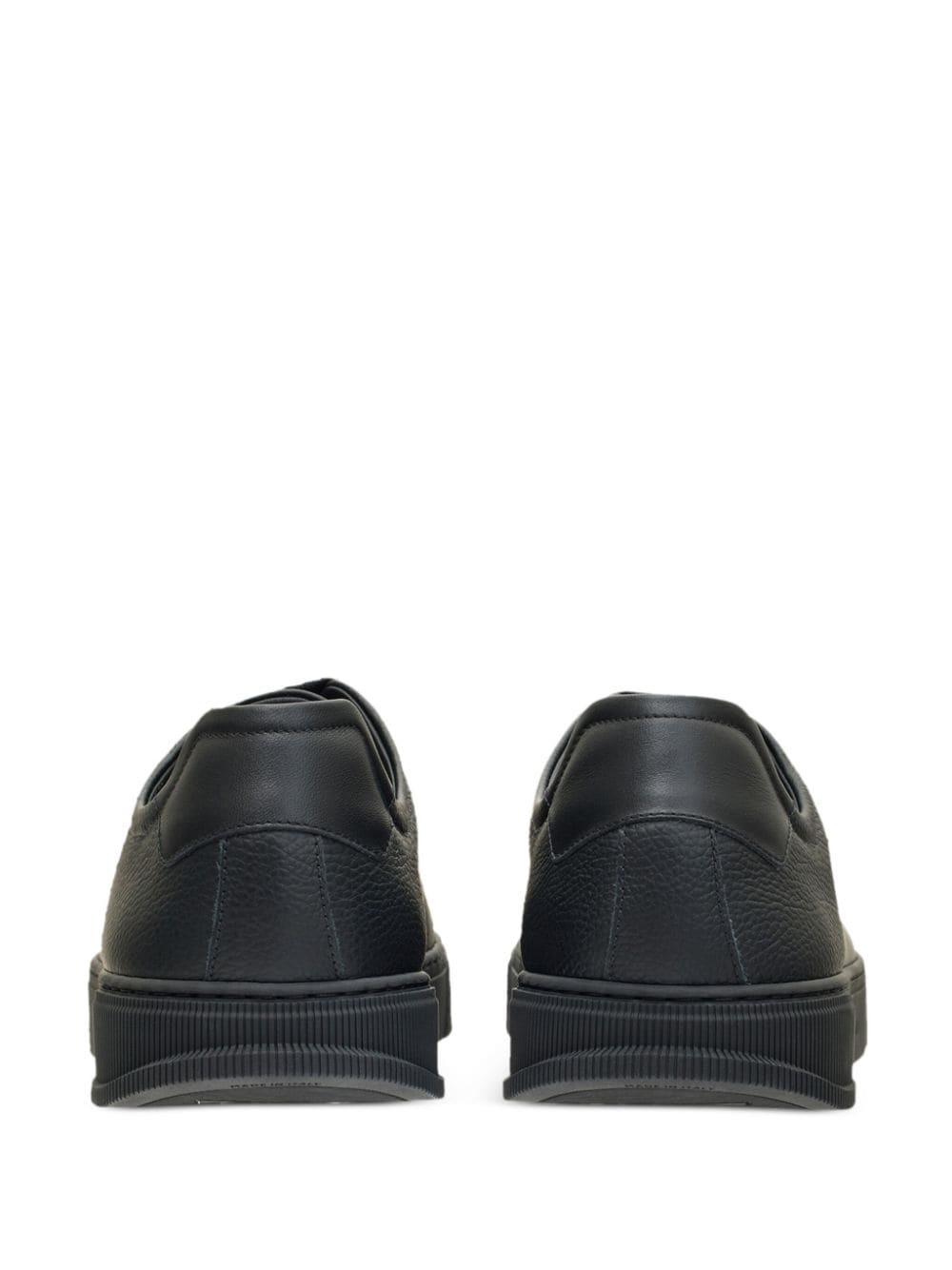 panelled leather sneakers - 3