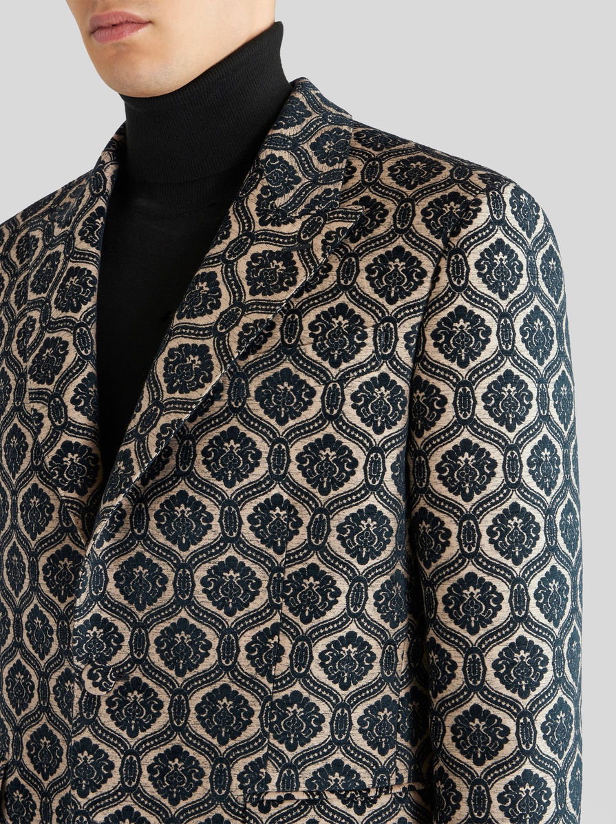 MACRO TIE PRINT JACQUARD JACKET - 2