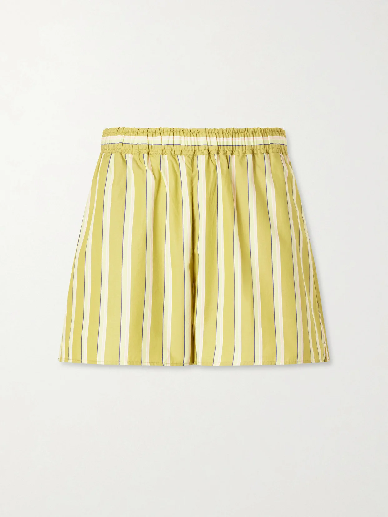Shelby Striped Cotton-poplin Shorts - 1