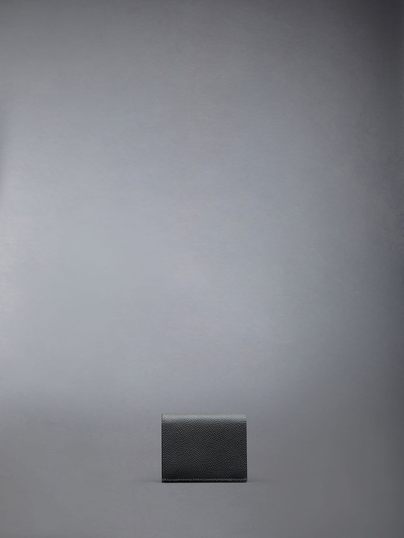 Pebble Grain Leather Double Card Holder 1