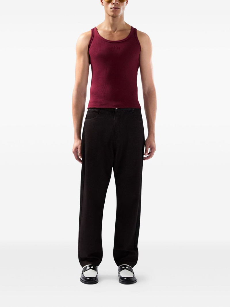 GCDS logo-embroidered tank top outlook