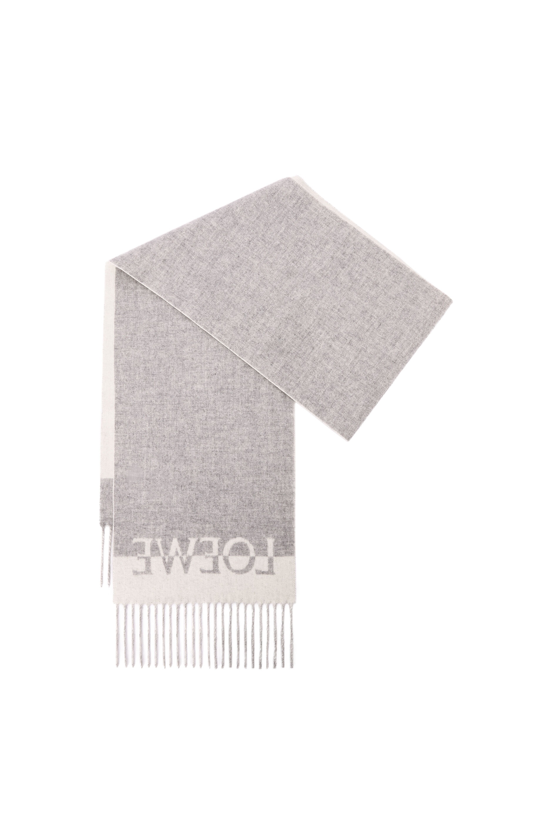 Bicolour LOEWE scarf in wool and cashmere - 6