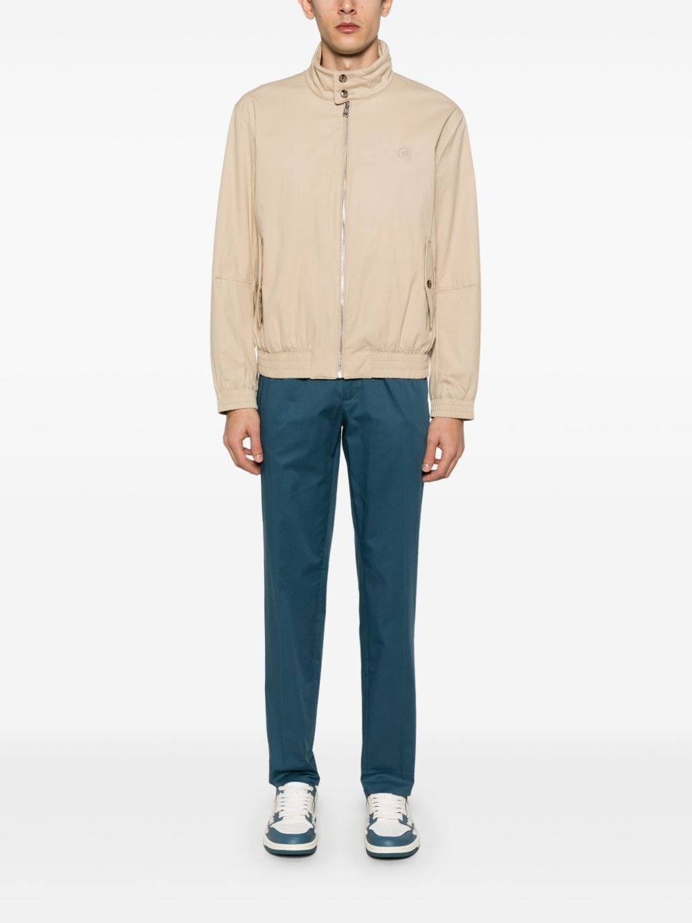 embroidered-double B bomber jacket - 2