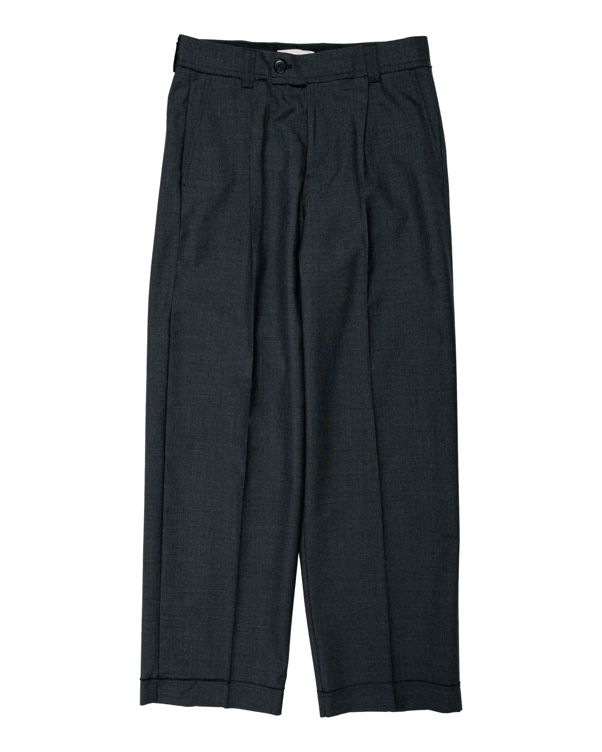 Patch Trousers Dark Grey Dry Wool - 1