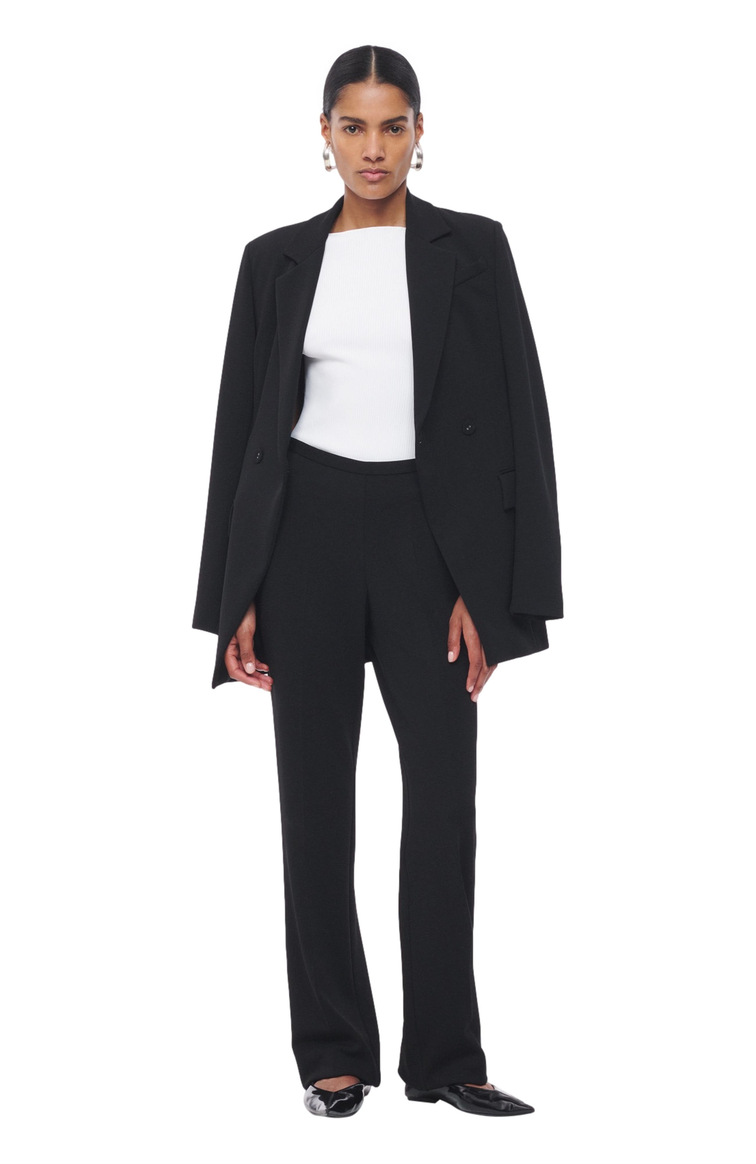 Another Tomorrow JERSEY PANT in Black at Nordstrom - 6