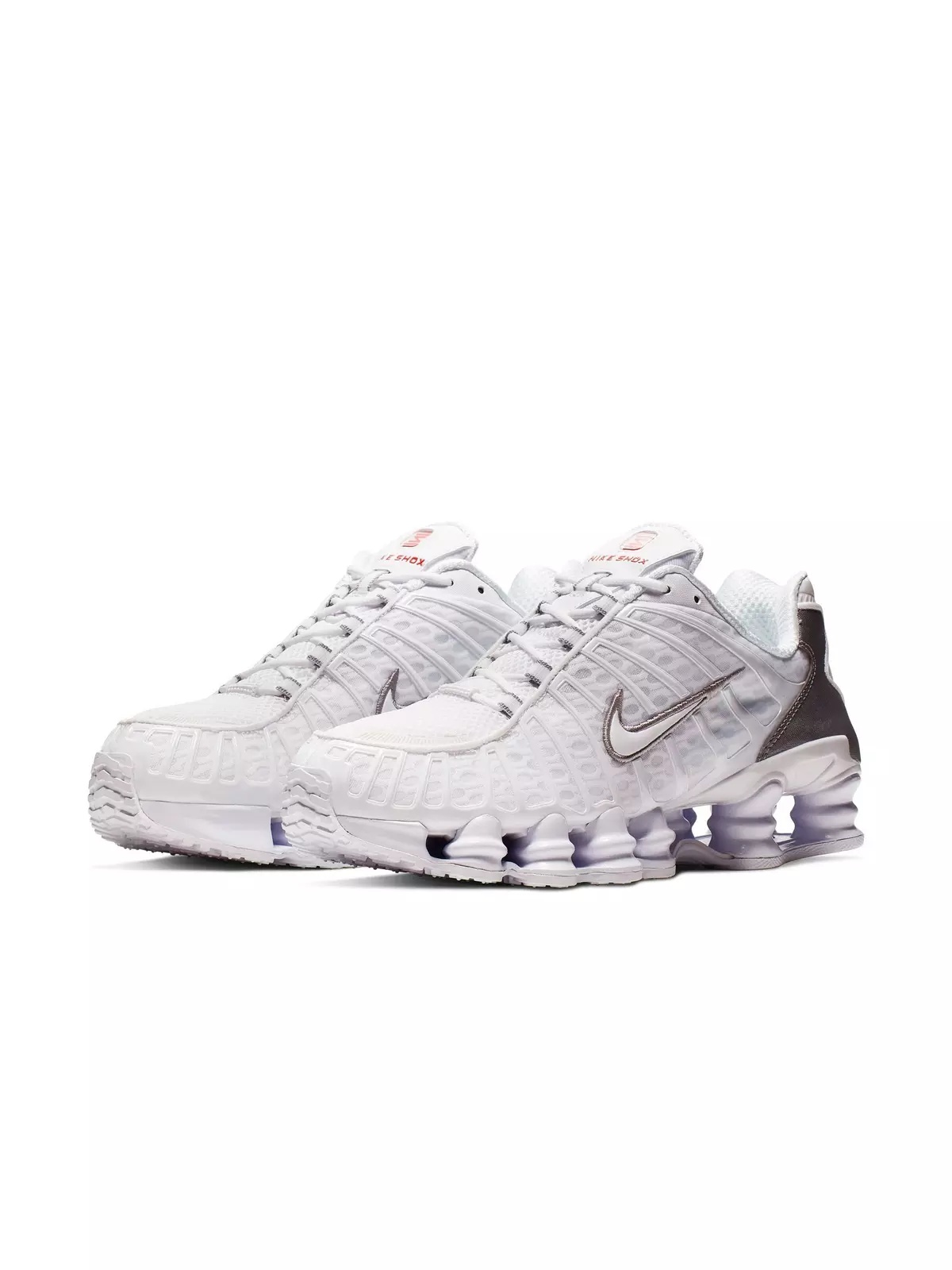 Shox TL "White/Metallic Silver/Max Orange" Men's Shoe - 5