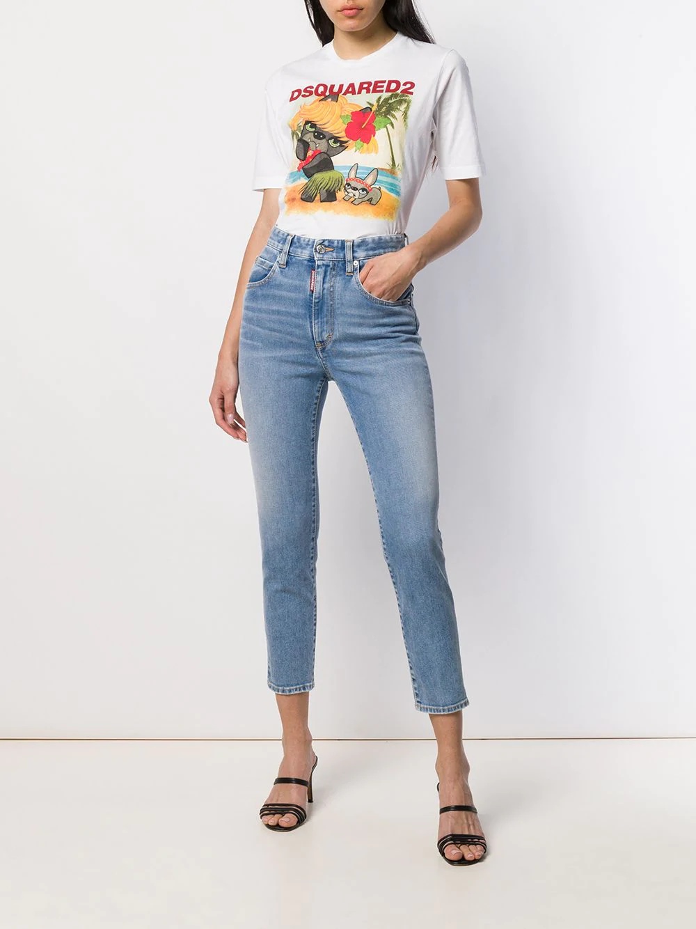 skinny cropped jeans - 2