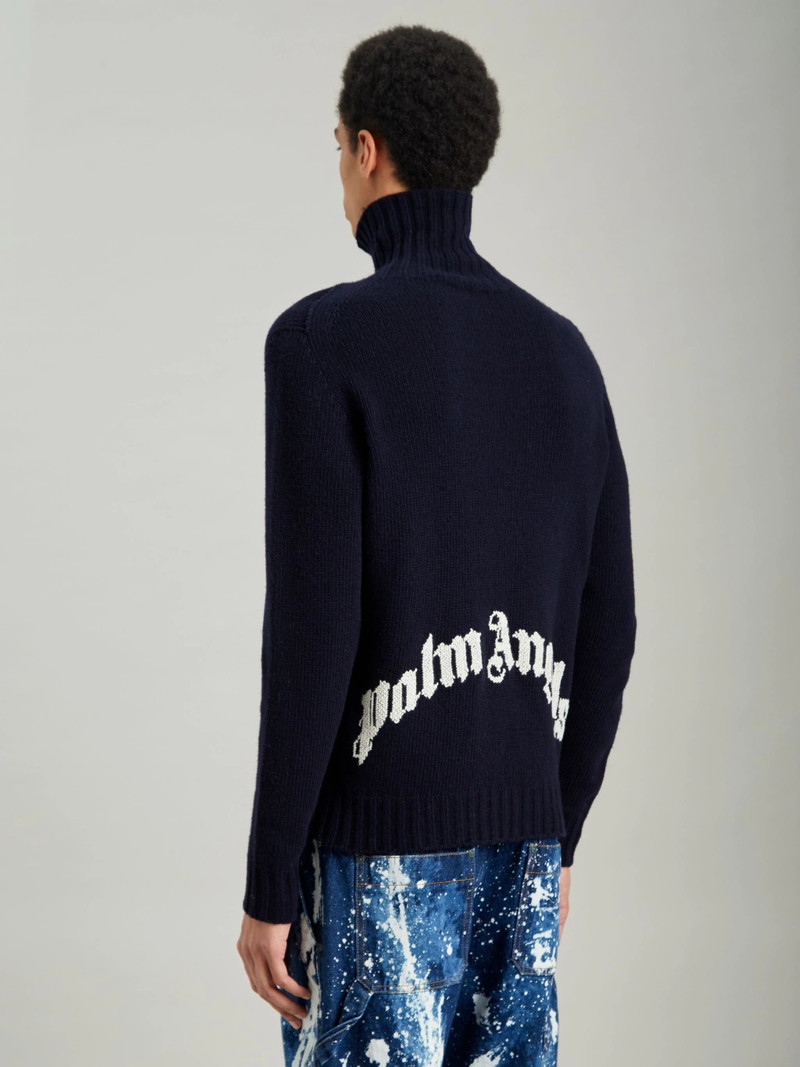 CURVED LOGO TURTLENECK SWEATER 5