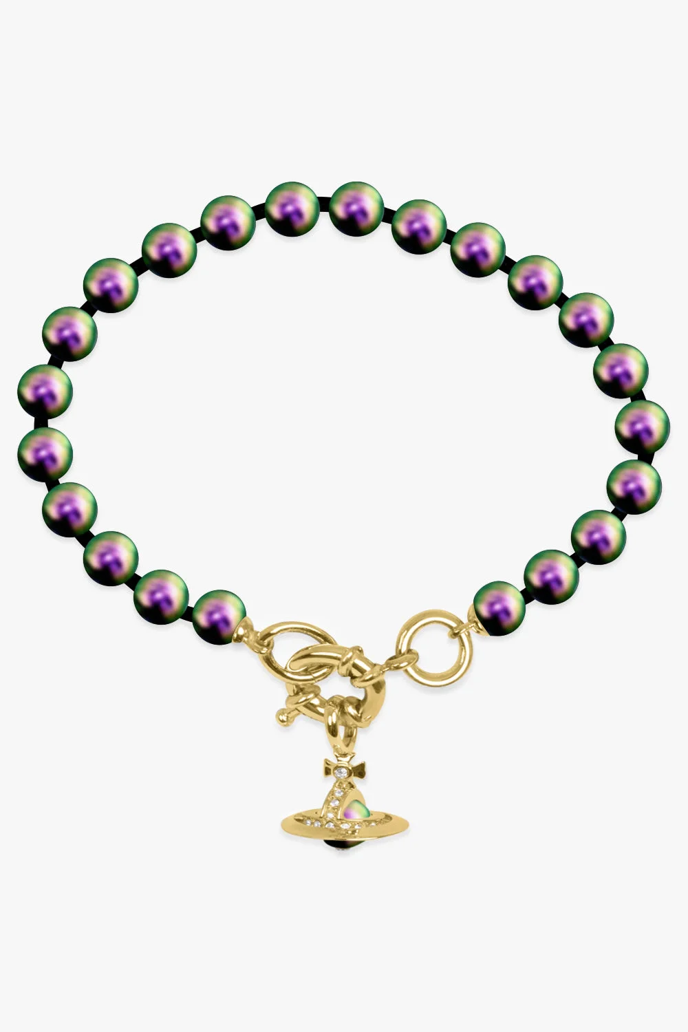 ALEKSA PEARL BRACELET | PURPLE/GOLD - 1