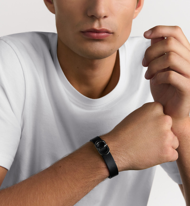 Dior CD Icon Leather Bracelet outlook