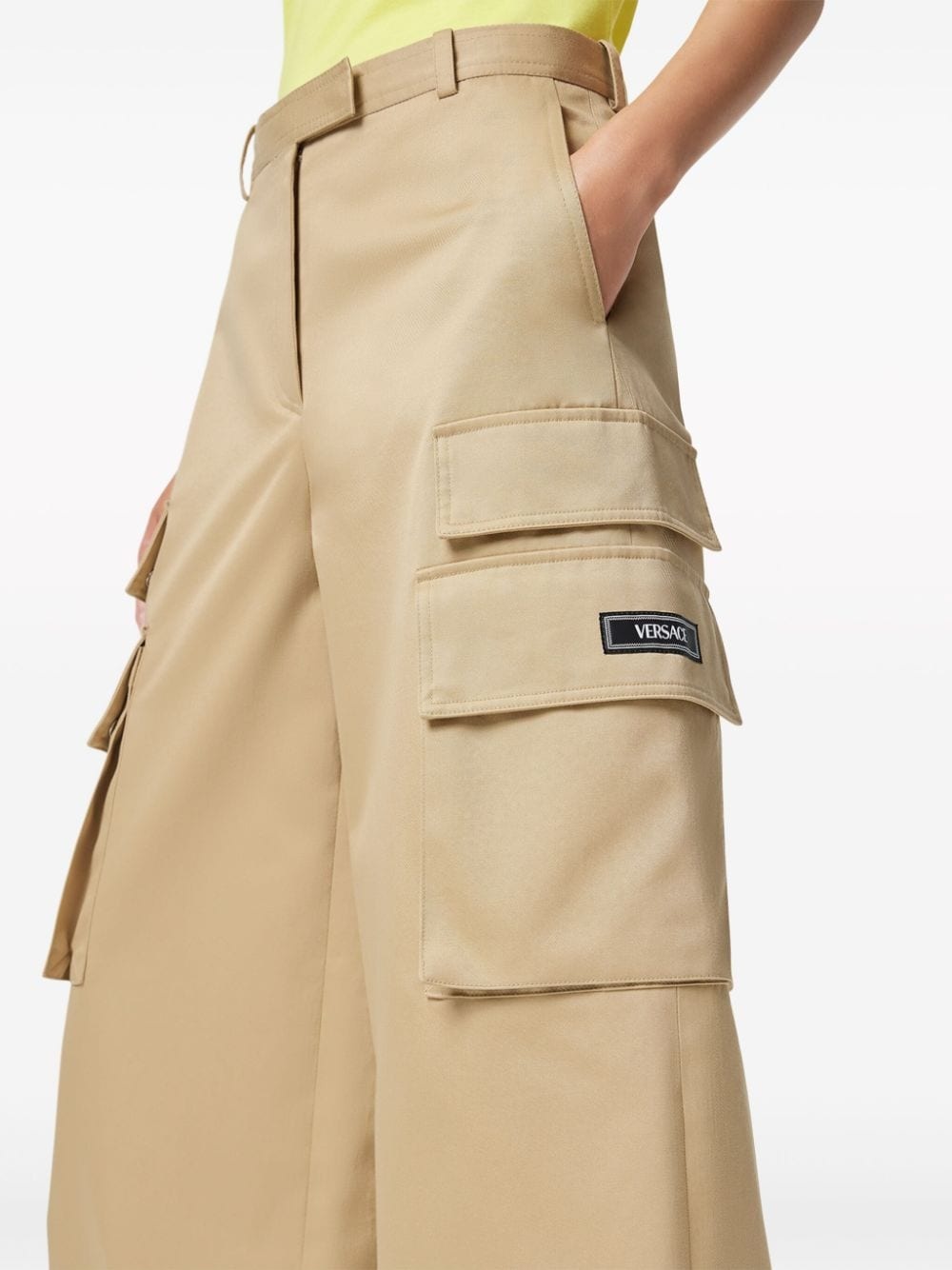 high-waist wide-leg trousers - 5
