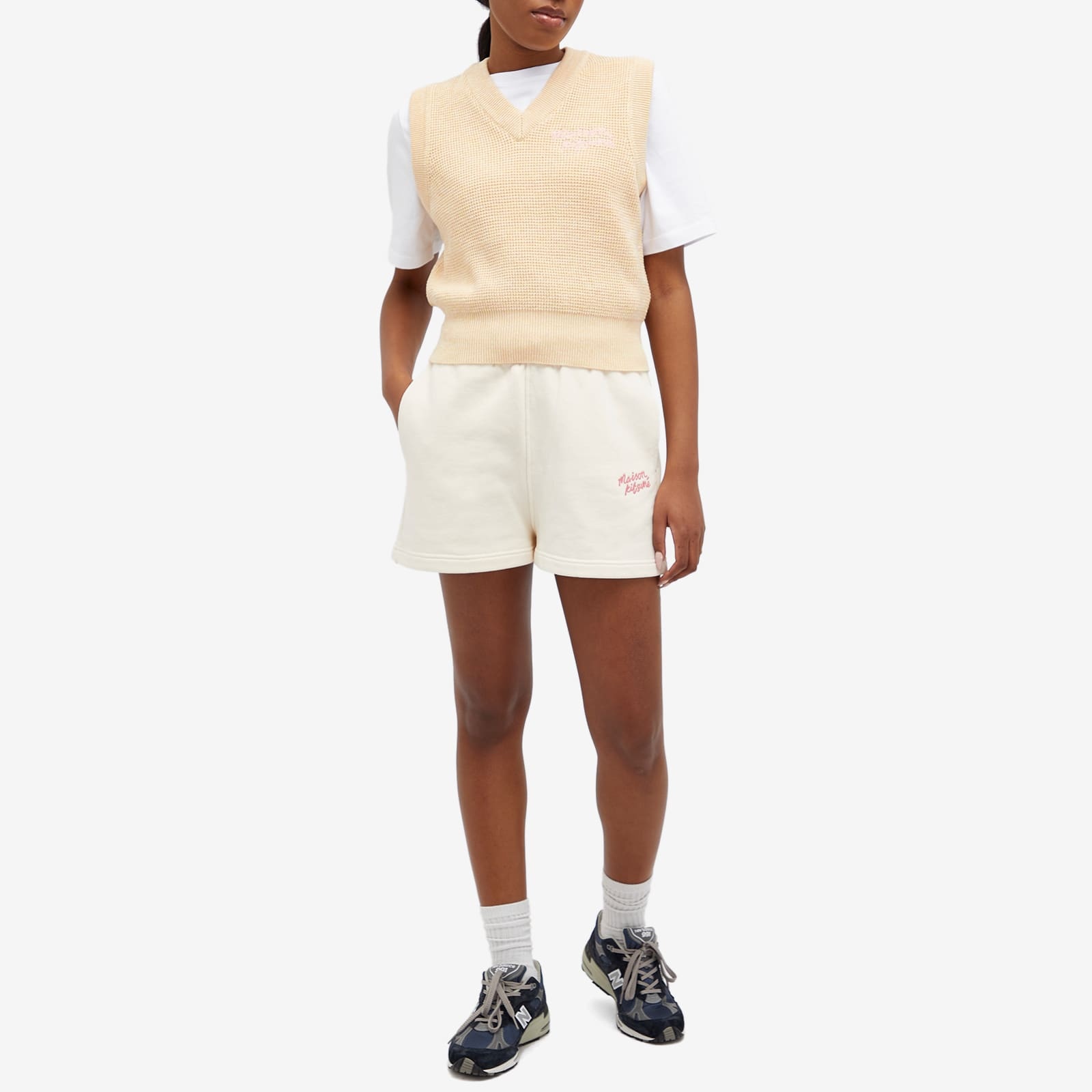 Maison Kitsune Handwriting Crop Vest - 4