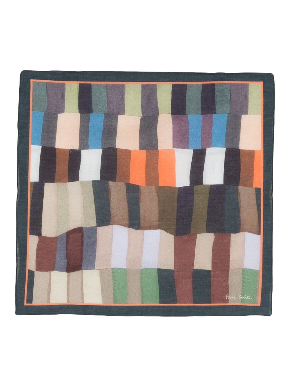 geometric-print cotton scarf - 1