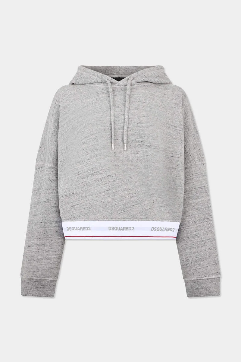 DSQUARED2 TAPE ONION CROPPED FIT HOODIE - 1