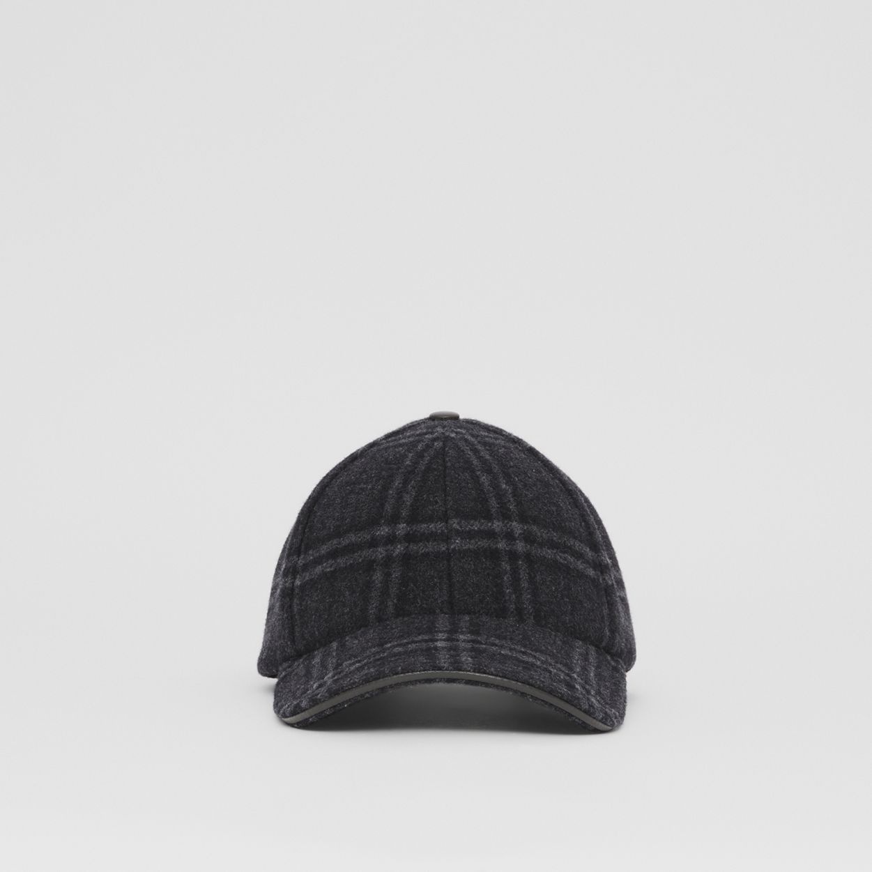 Check Wool Cashmere Baseball Cap - 1