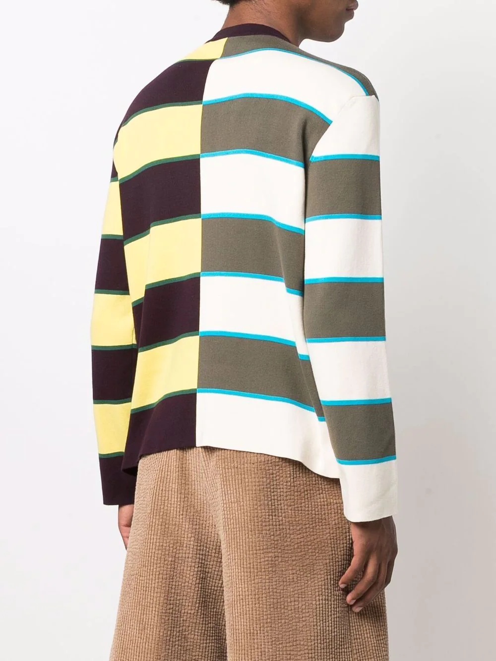 striped knit cotton sweater - 5