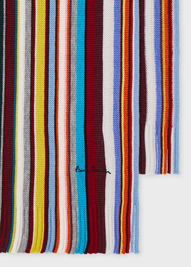Paul Smith Knitted Merino Wool 'Signature Stripe' Scarf outlook