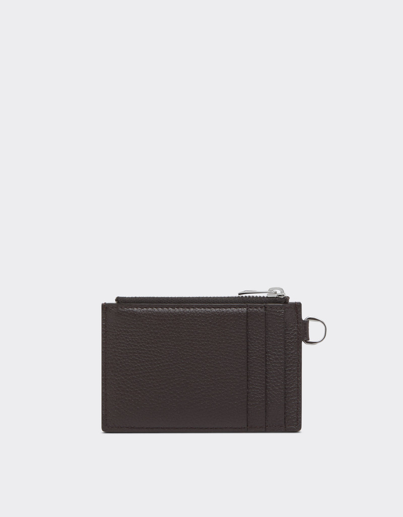 Ferrari Garnet leather card holder outlook