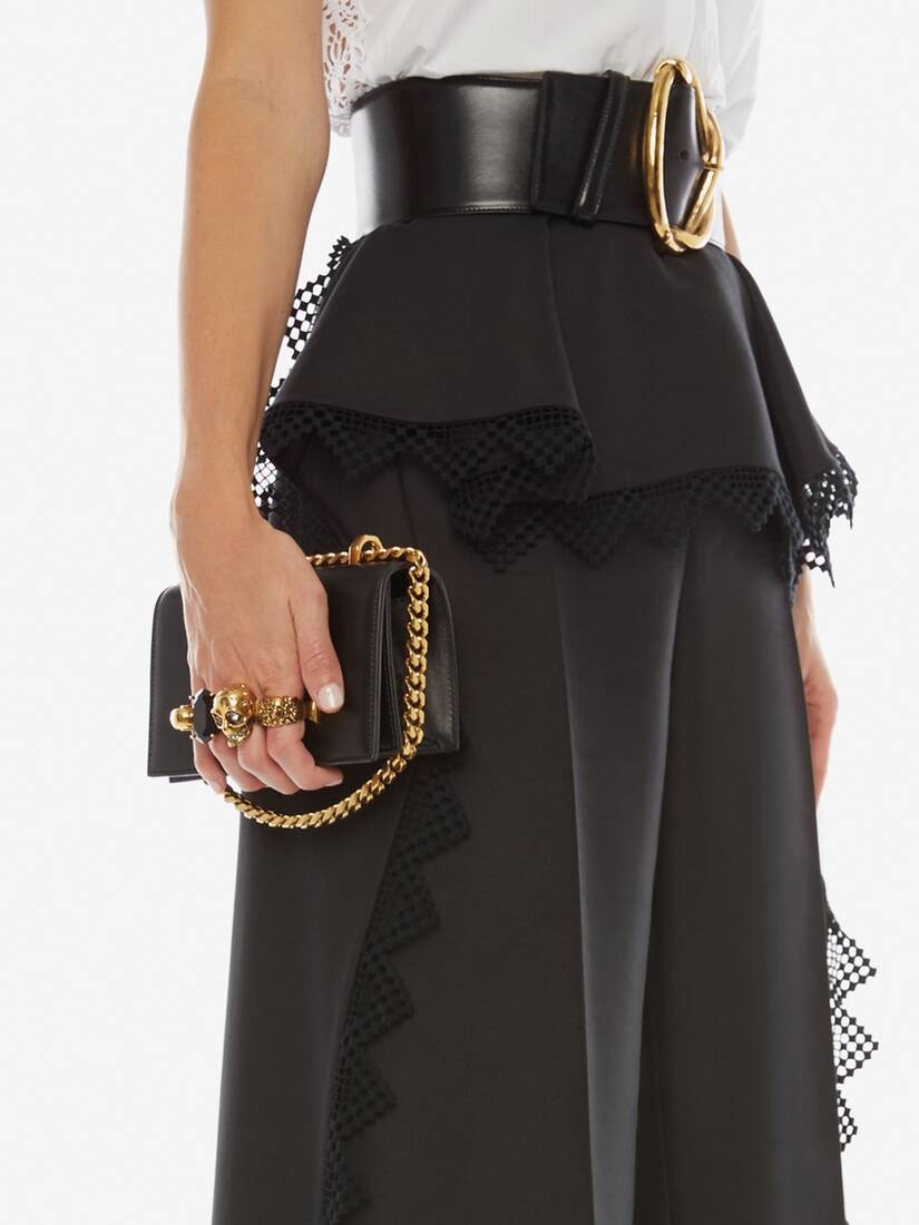 Women's Mini Jewelled Satchel in Black - 2