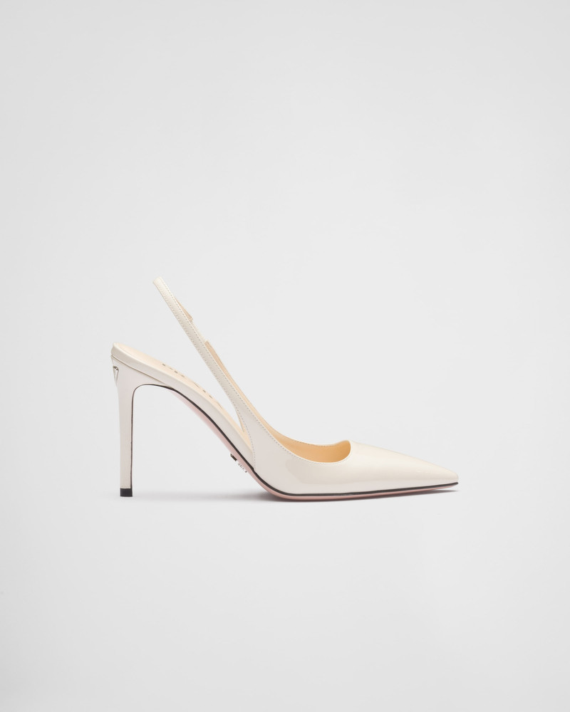 Prada Patent leather slingbacks outlook
