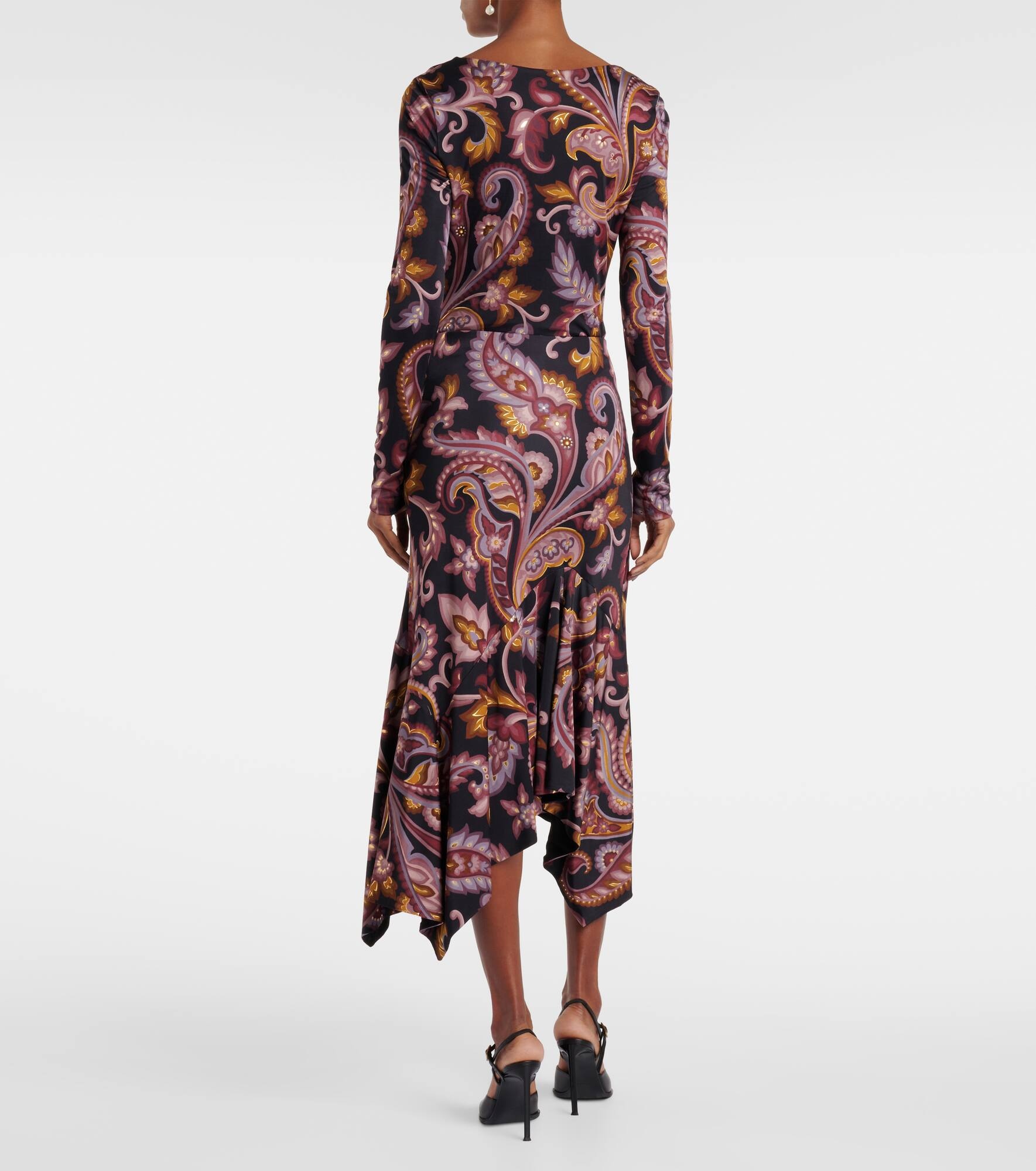 Paisley jersey maxi skirt - 3