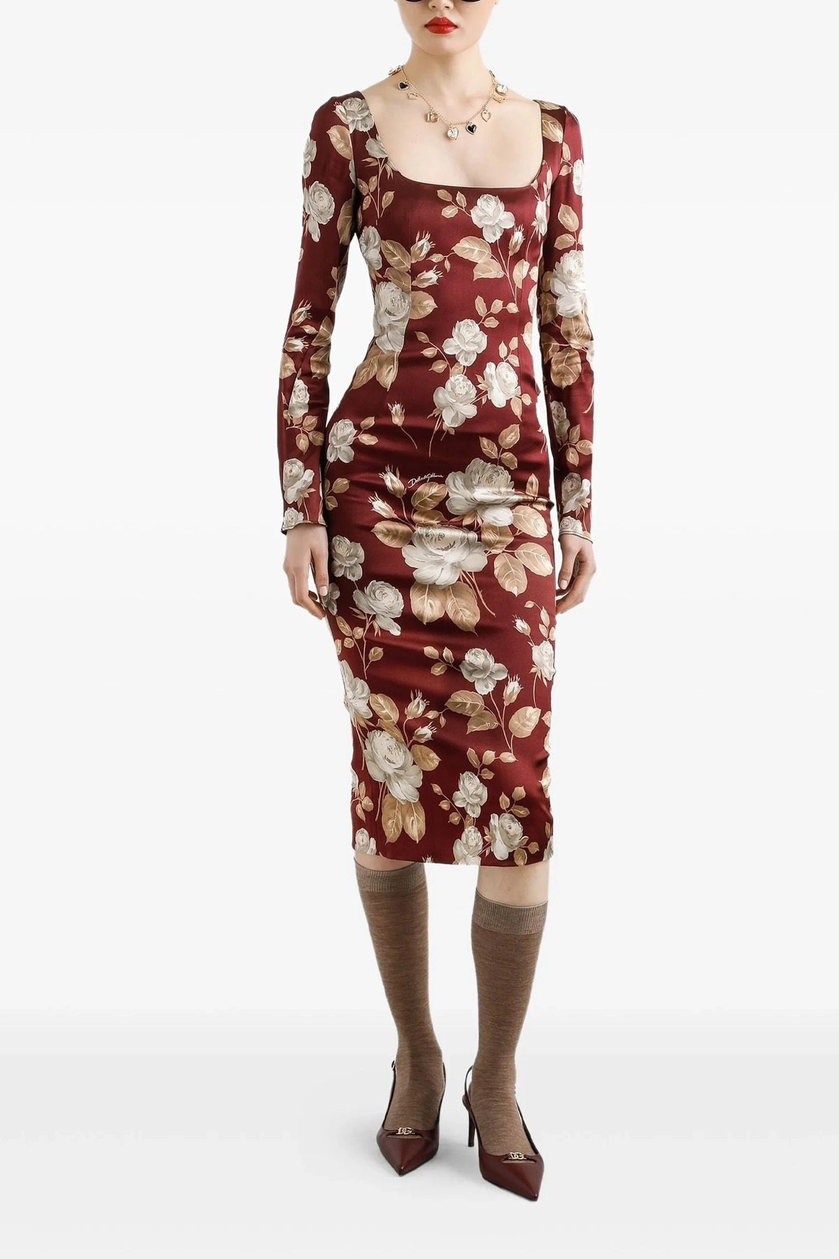 Rose print dress - 2