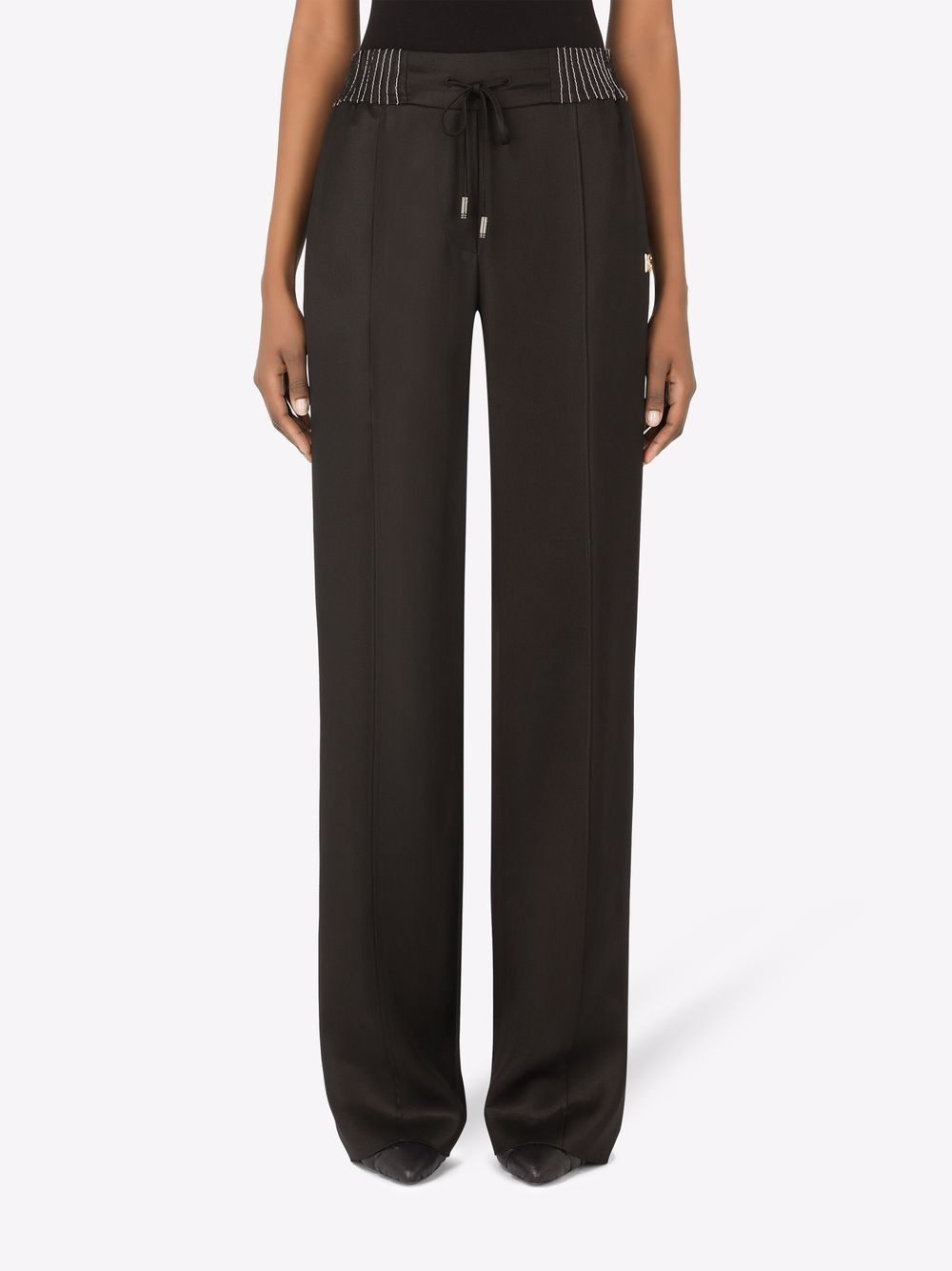 straight-leg twill trousers - 3