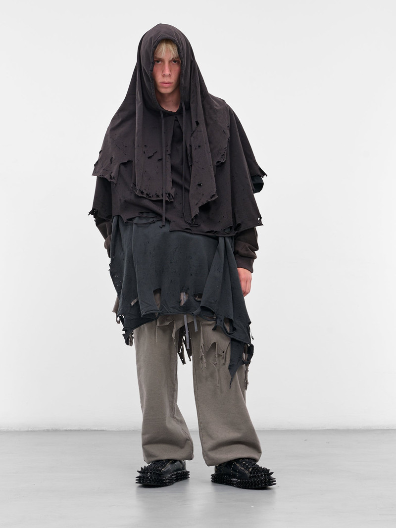 doublet Gray Distressed Layering Sweatpants outlook